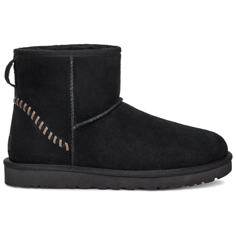 UGG Classic Mini Deco Suede Boot 'Black' Sneakers 1115565-BLK