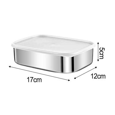1Set Stainless Steel Snack Containers With Silicone Lid Leak-Resistant For Picnics, Camping, Or Daily Lunches Kitchenware Parts