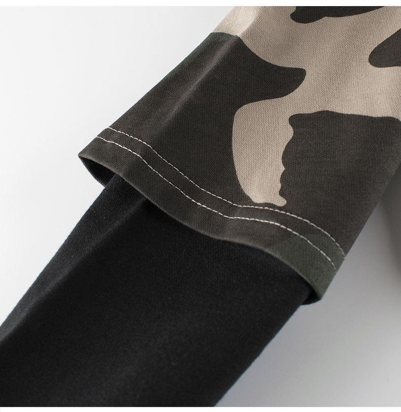 27kids Boys' Camouflage Fake Two-Piece Hoodie - 2024 Spring/Autumn Collection