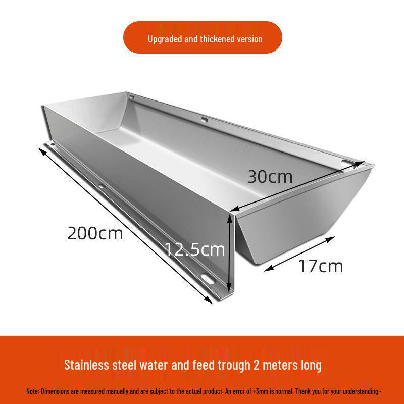 Stainless Steel Piglet Nursery & Fattening Pig Trough - Durable Free-Feeding & Drinking Trough