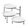 Elegant 3 Layer Metal Dessert Stand 8inch Nordic Design Dessert Tower Perfect For Cakes Cookie And Party Snacks