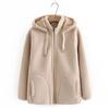 Autumn Winter Fleece Coat Women Thicken Warm Hoodies Sweaters Jackets Middle Age Zip-up Outerwear Casual