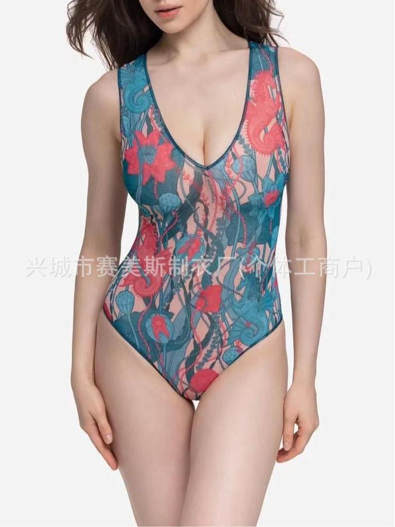 European & American Women's One-Piece Swimwear for Beach & Training