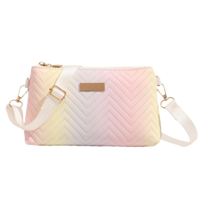New Women's Rhombus Embroidered Clutch Bag, Fashionable and Versatile, Large-capacity Portable Storage Small Bag, Oblique Shoulder