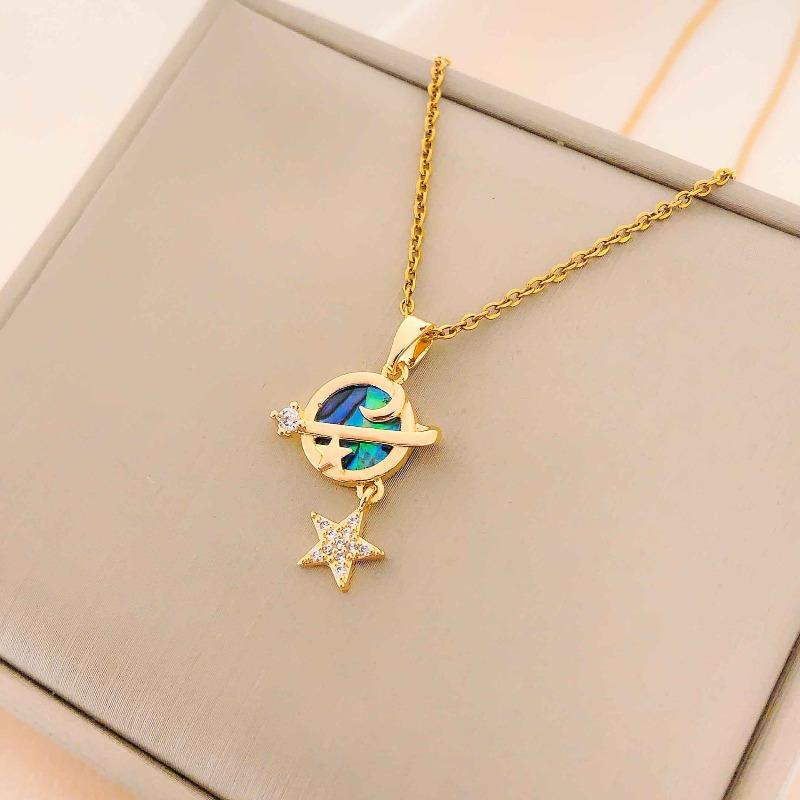 Necklace Accessory - Planet Necklace for Women. New Style Necklace. Versatile and High-end. Lockbone Chain Accessory.