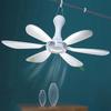 Zai Xiao New Big Size 6 Blades Ceiling Fan 220V Power Silent With Remote Control Timing Hanging Fan Plug for Camping Tent