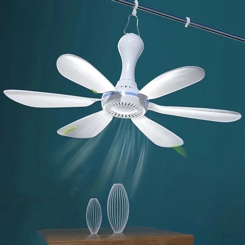 Zai Xiao Nuovo Grande Formato 6 Pale Ventilatore da Soffitto 220V Potenza Silenzioso Con Telecomando Temporizzazione Ventilatore a Sospensione Spina per Tenda da Campeggio