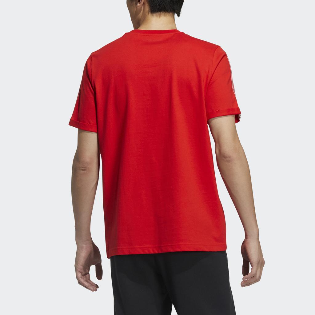 Adidas Neo Cny Series Cartoon Print Crew Neck Short Sleeve T-Shirt Men Tops Red GP5745