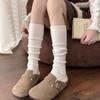 Diamond-patterned Wool Trend Leg Warmers, Slimming and Beautiful Legs, Warm and Thick Knitted Sock Sleeves, Long Tube Style, Paired with Long Boots.