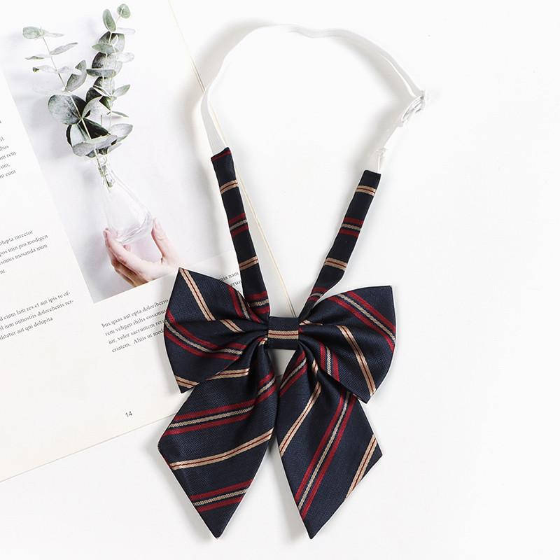 Cravate rayée style écolier pour enfants avec nœud pour mode décontractée Printemps