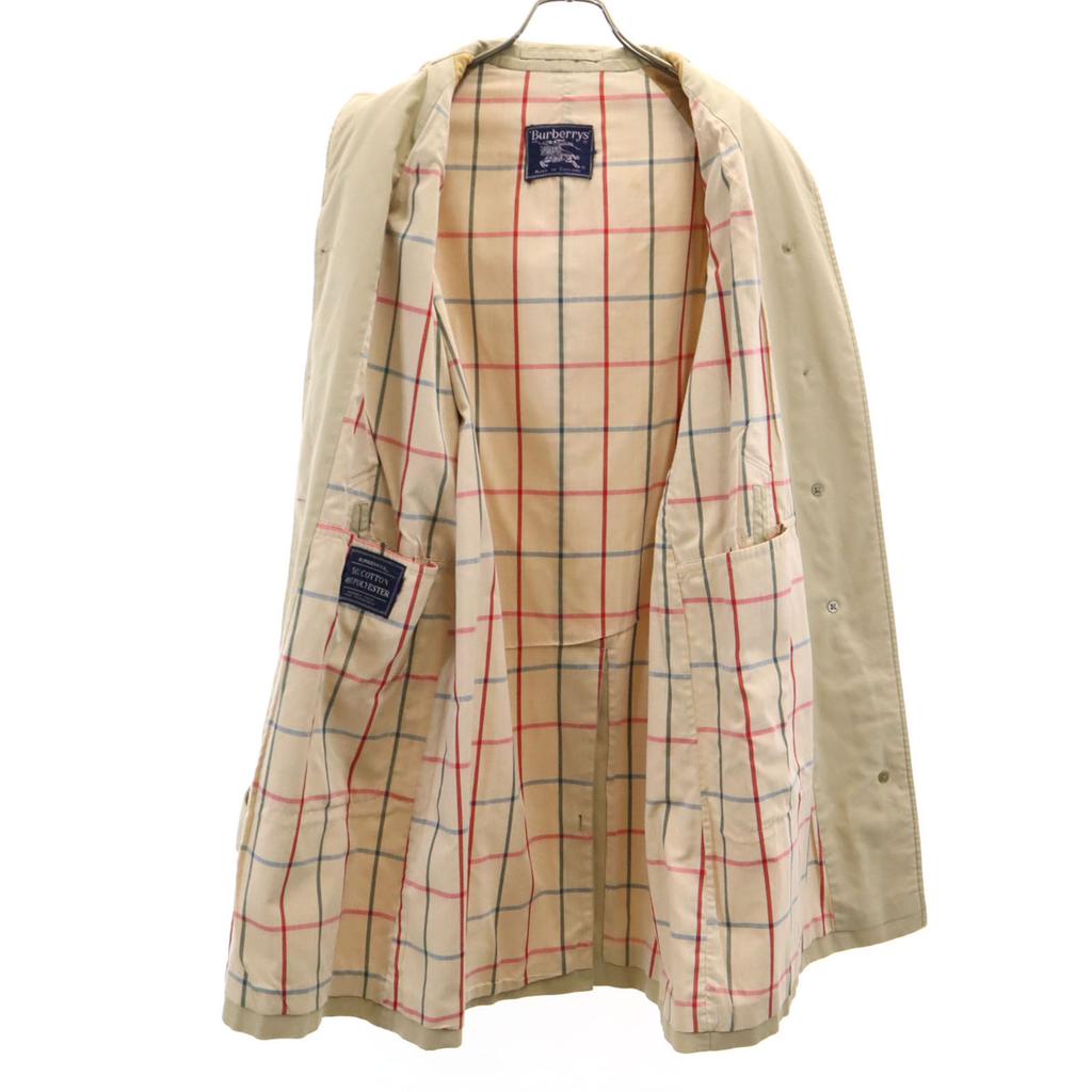 Burberrys 80s 90s Made In England Old Stainless Collar Coat Beige Women Used