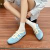Ballet Shoes Single Shoes Satin Shallow Mouth Women's Shoes 2025 Summer New Casual Style Korean Niche Shoes Children's Design Style