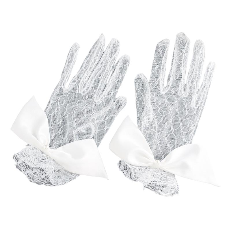 Bridal Gloves Prom Accessory for Operas Concert Stage Shows Evening Banquet Dancing Lace Gloves Photo Props