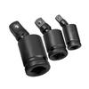 1/4 3/8 1/2 Inch Wrench Socket Adapter 360 Degree Air Wobble Socket Adapter Flexible Impact Swivel Socket for Bicycle/Car Repair