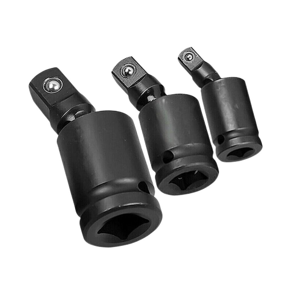 1/4 3/8 1/2 Inch Wrench Socket Adapter 360 Degree Air Wobble Socket Adapter Flexible Impact Swivel Socket for Bicycle/Car Repair