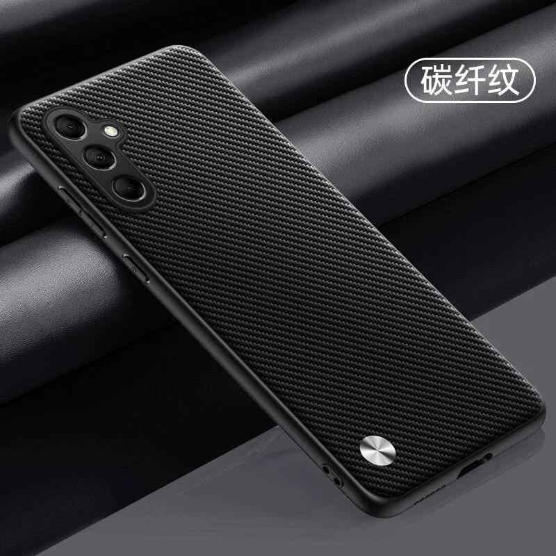 For Samsung M3 G M1 M Plain PU Leather Matte Case For Galaxy M34 A Silicone Ultra Thin Soft Frame Shookproof Bumper Cover