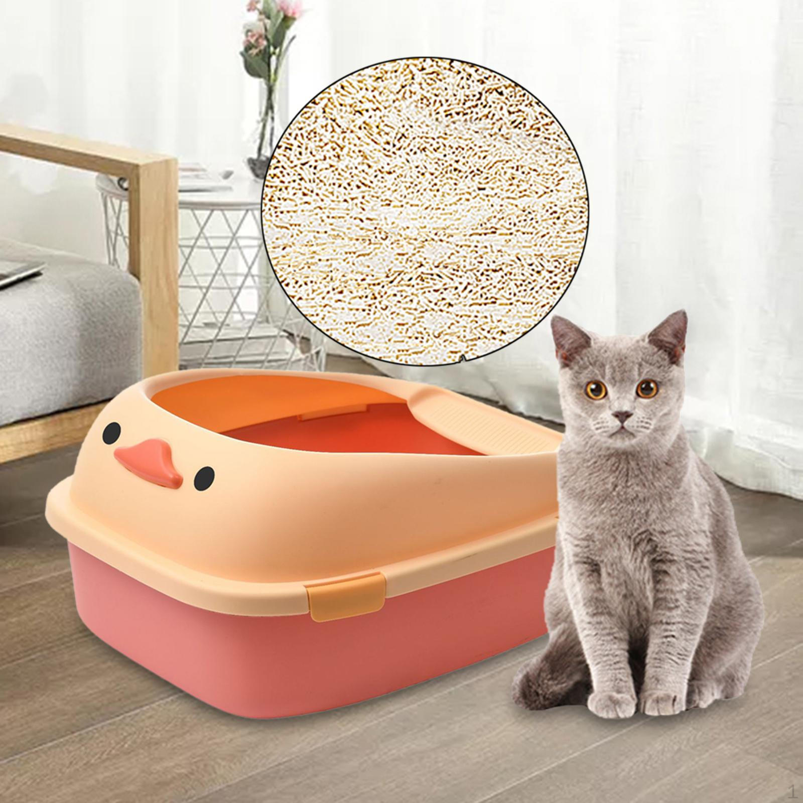 

Litter Tray for Cats and Small Animals - Easy to Clean Spacious Pink 46x38x22cm
