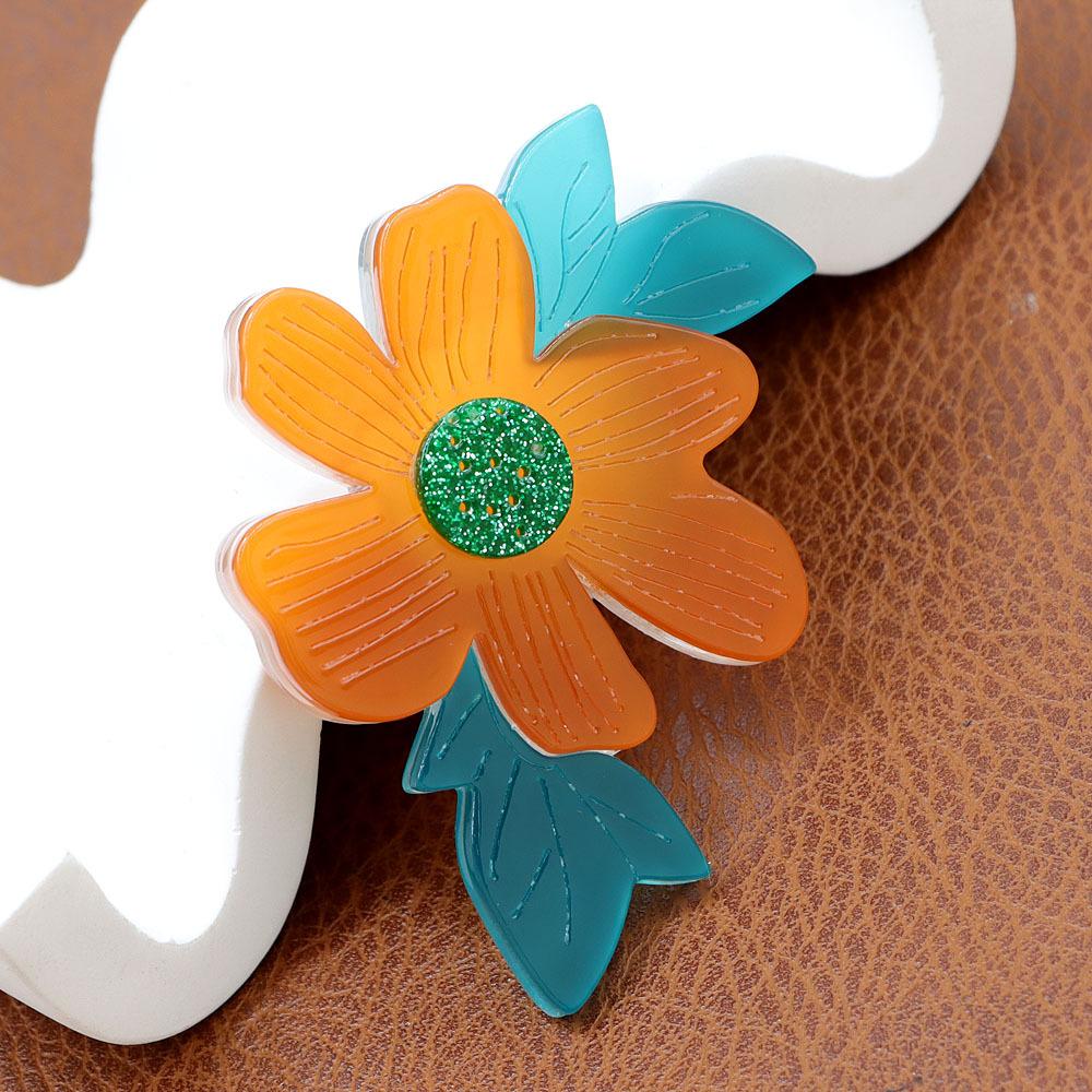 Acrylic Sheet Summer Fashion Flower Brooch Simple and Elegant Women's Accessories