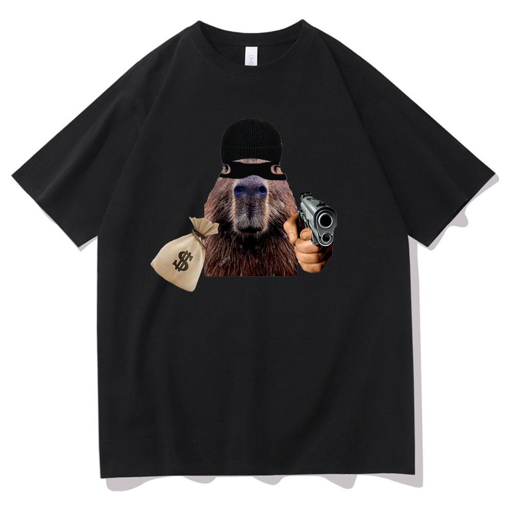 I Love Capybaras Print Men Women Fashion Casual Loose Tshirts Crew Neck Hip Hop Man Funny Tshirt Male Tee Shirt Male Streetwear