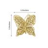6Pcs 15Cm Red Christmas Butterfly Decorations Festive Sparkling Ornaments for Tree Wreath Wedding Party Home Garden Floral