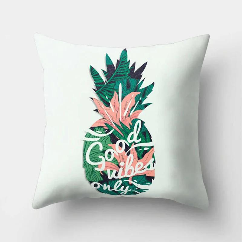 Cover Cushions 45*45cm Polyester Throw Pillow Case Yellow Pineapple Decorative Pillowcase Pillow Cover Kussensloop