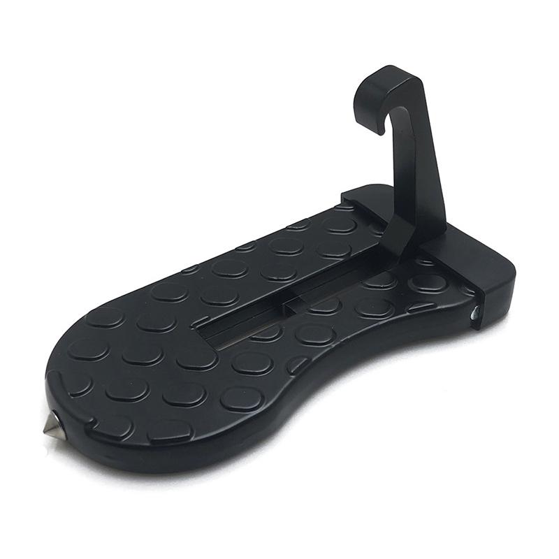 

Инструмент для использования на открытом воздухе Багажник на крышу автомобиля Складная ступенька для двери автомобиля Многофункциональный универсальный крюк-защелка Вспомогательная педаль из алюминиевого сплава чёрный