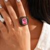 Y2K Classic Acrylic Resin Ring Candy Color Big Dome Plain Ring Hand Ornaments Geometric Ring  Women