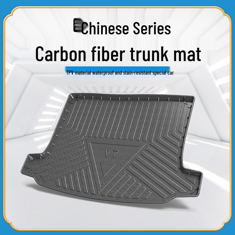 

Водонепроницаемый коврик в багажник из ТПВ с рисунком под карбоновое волокно для Brilliance V6/V7/V3S - Экологичный и без запаха V6 Trunk Liner (2018-2019)