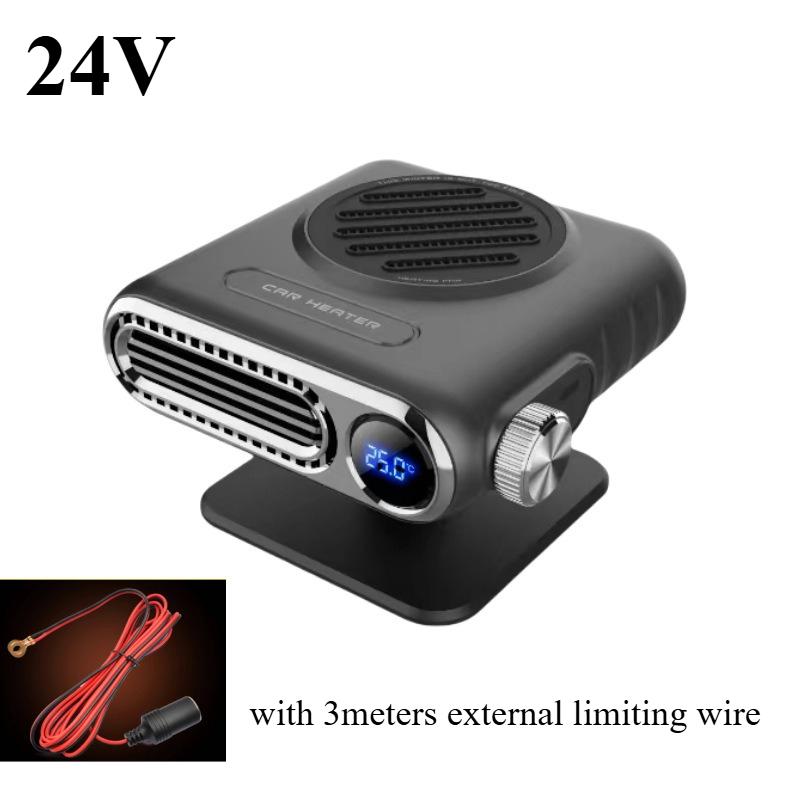 12V/24V Portable Car Heater 150W Digital Display 3-Speed Fast Heating Windshield Defrost And Defogger Accessories