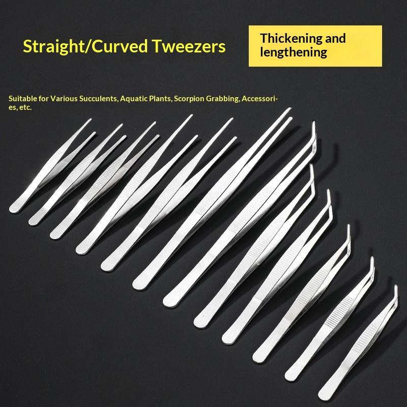 2Pcs Professional Stainless Steel Kitchen Tweezers - Cooking Clamps For Electroplating, Seafood, Grilling, Precision Cooking