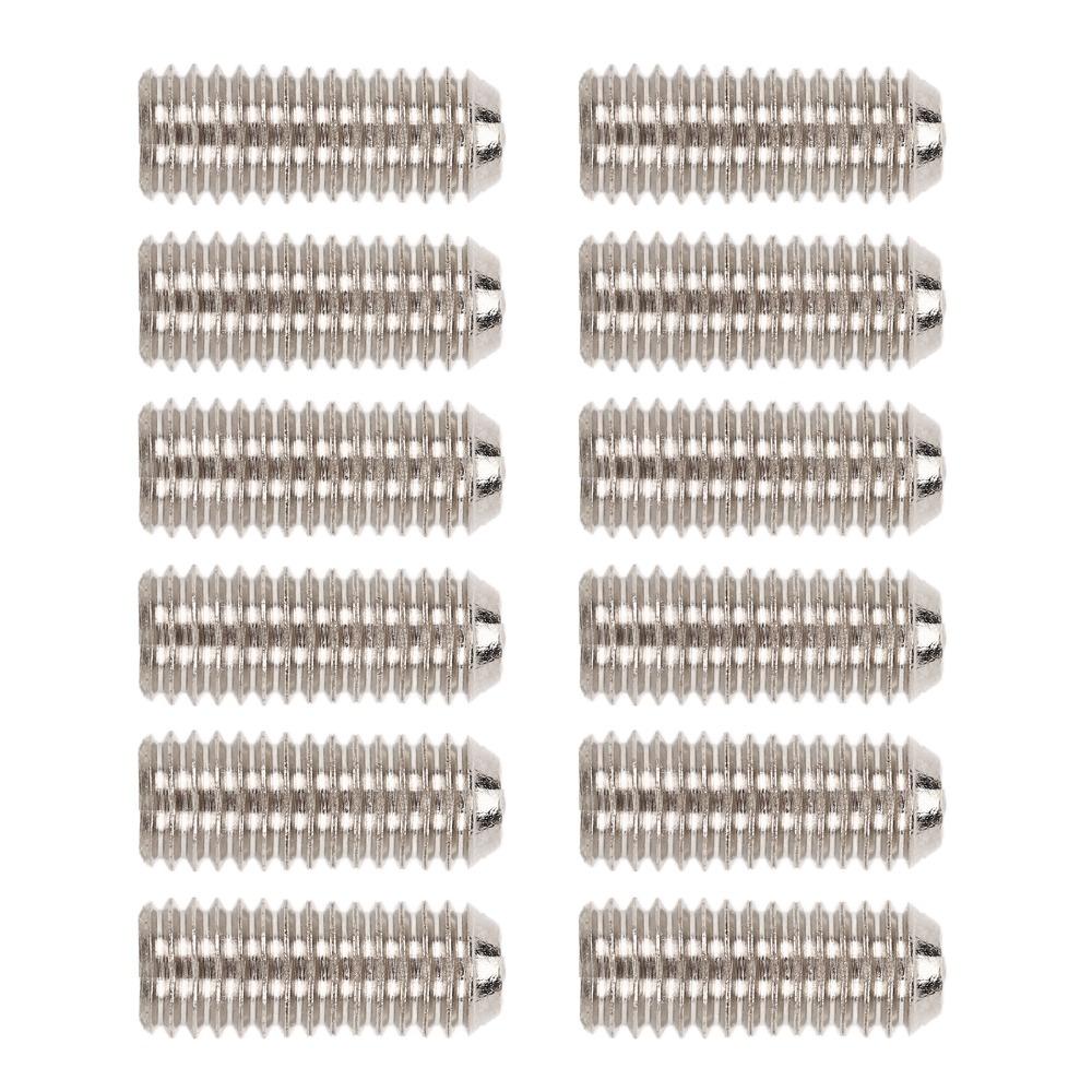 12 PZ Viti Sellette Ponte Metallo Argento Kit Ferramenta Ponte Chitarra Per Chitarra Elettrica