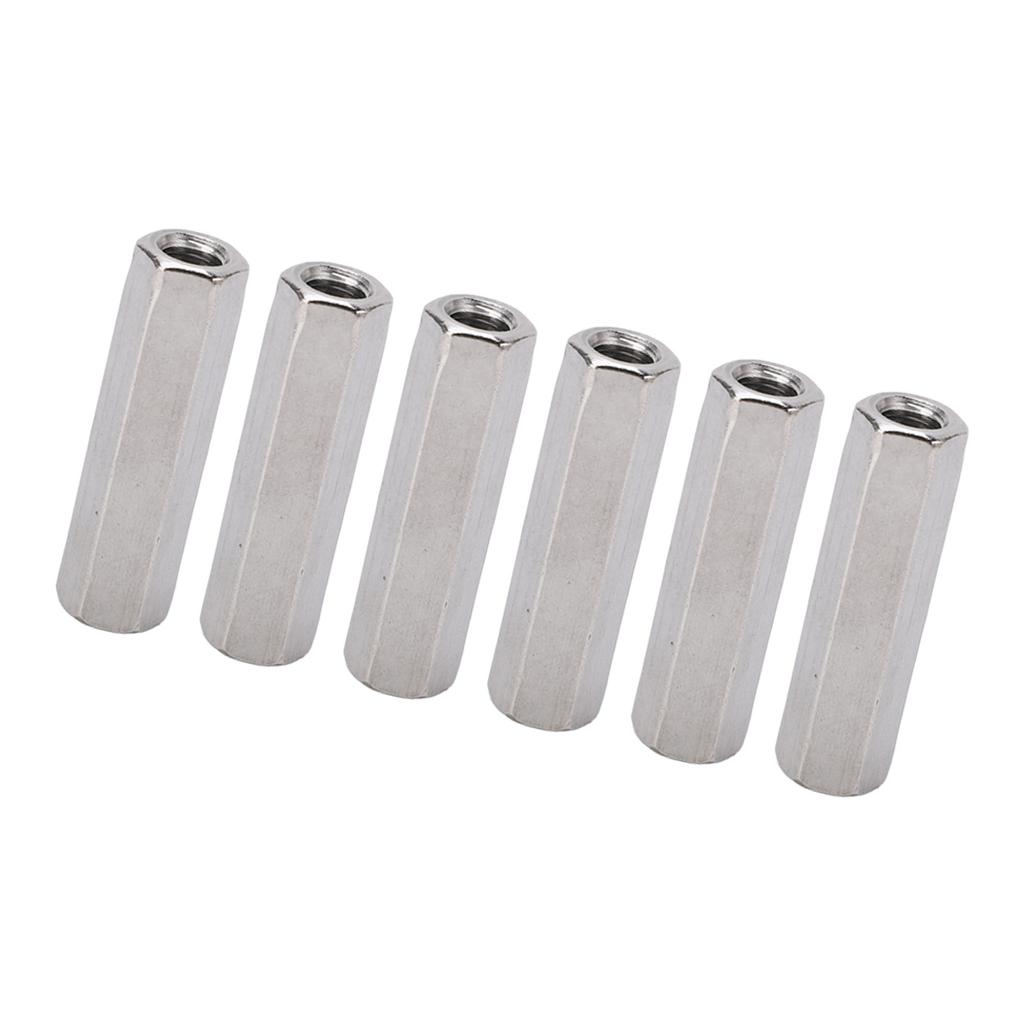 10 Stück Sechskant-Verbindungsmutter-Set Verbinder 304 Edelstahl Industrielles Befestigungselement M8x1.25 13 L50mm