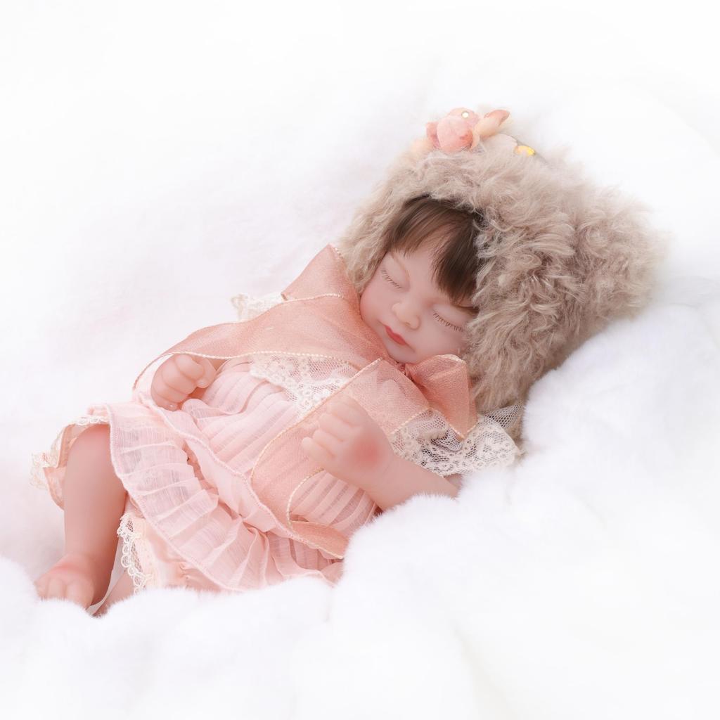 Cloveray 30cm Reborn Doll 12-inch Baby Doll Interactive Baby Doll Realistic and posable body, removable clothing, water play safe Perfect doll for