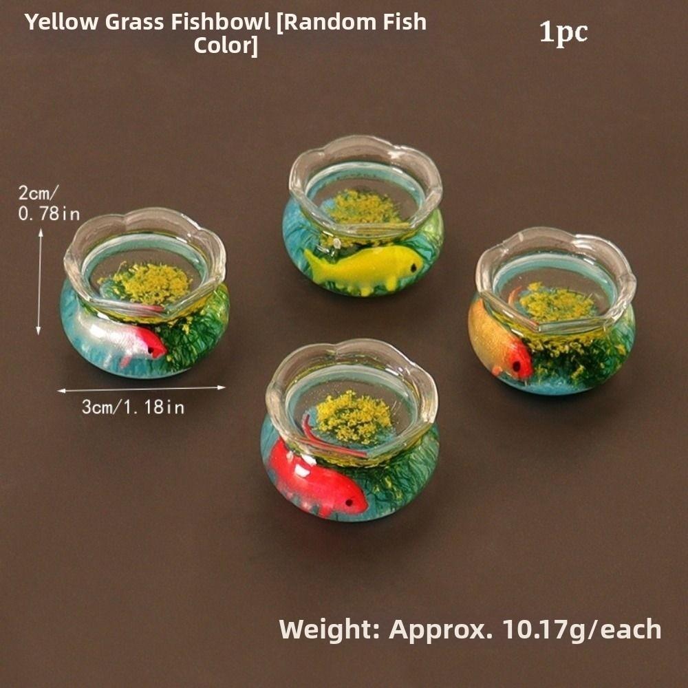 3*2cm 1/12 Fish Tank Plastic Fish Tank Bowl Dollhouse Decals  1/6 1/12 Dollhouse Decoration