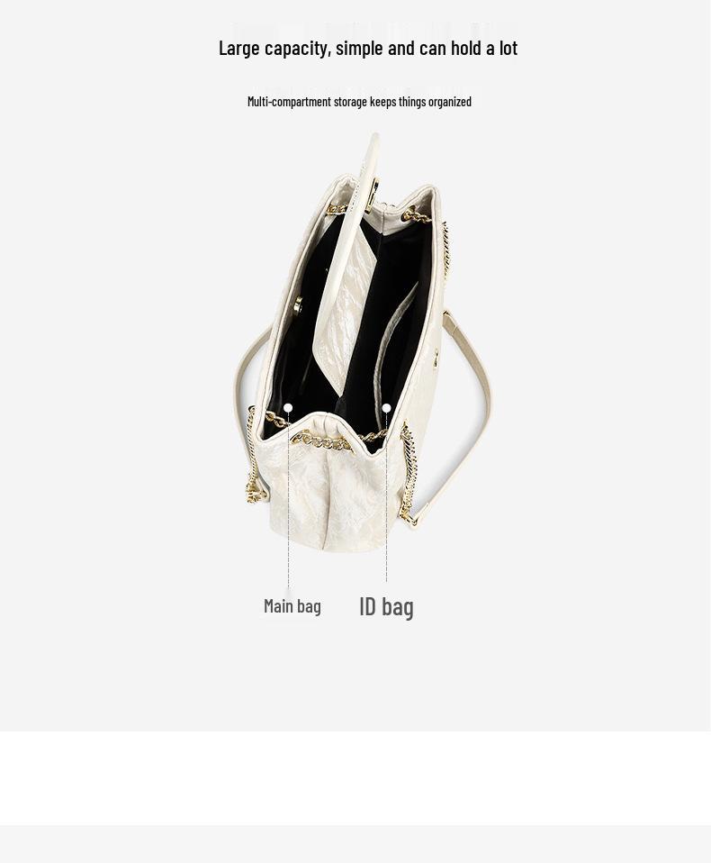 2026 Women's Fashion Large Capacity Crossbody Chain Tote Bag - Casual Single Shoulder Messenger Bag, Free Shipping