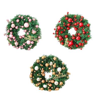 Artificial Christmas Wreath Holiday Ornaments Home Decor Christmas Decoration for Window Party Farmhouse Porch Celebration