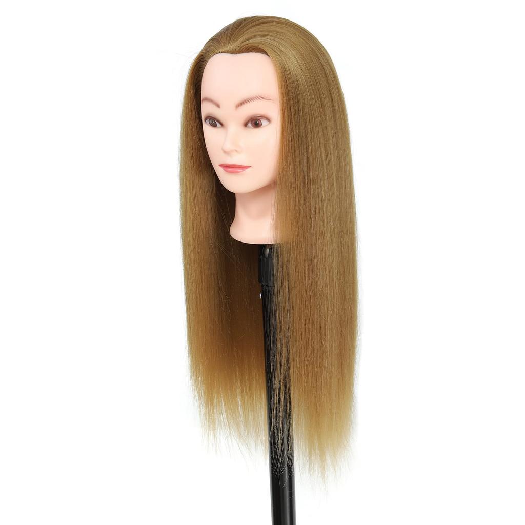 Ba Sha Braiding Practice Wig Mannequin Head with Hair Accessories, 100% Synthetic Hair, YK-27, for Salons