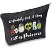 Evil Gift Makeup Bag Queen Witchy Zipper Makeup Pouch Witch Goth Villains Inspired Cosmetic Bag Halloween Party Decoration Gift