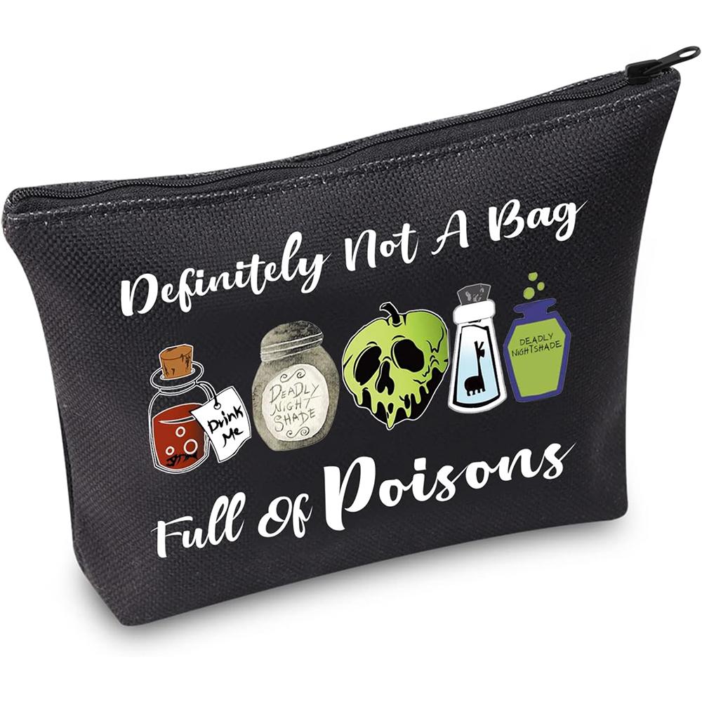 

Evil Gift Makeup Bag Queen Witchy Zipper Makeup Pouch Witch Goth Villains Inspired Cosmetic Bag Halloween Party Decoration gift 1pcs 15.5x22.5x4.5cm