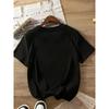 [Women's Casual T-Shirt] Women's Round Neck Tea Cup Letter Print Summer Cool Short Sleeve Casual T-Shirt