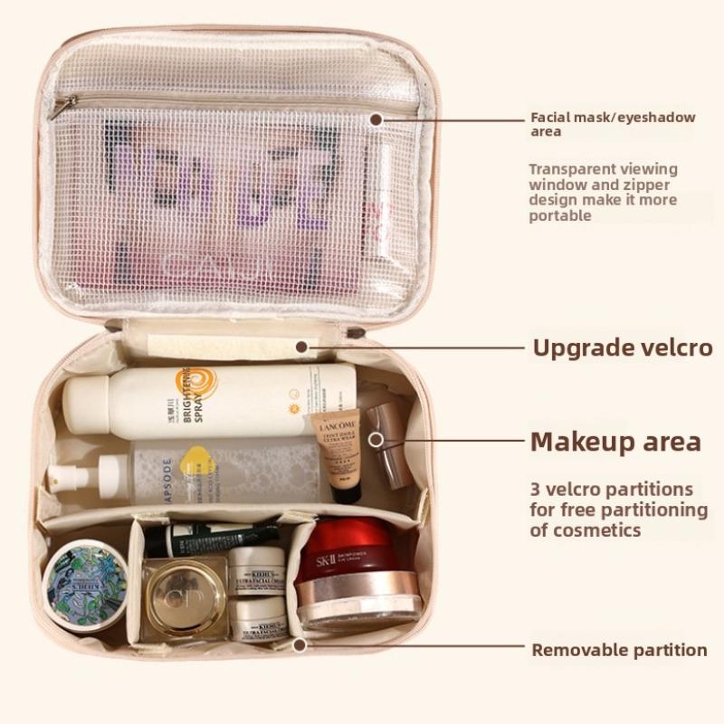 New Waterproof Large-Capacity Multi-Layer Makeup Bag Portable Travel Toiletry Bag with Handheld Design for Business Trips