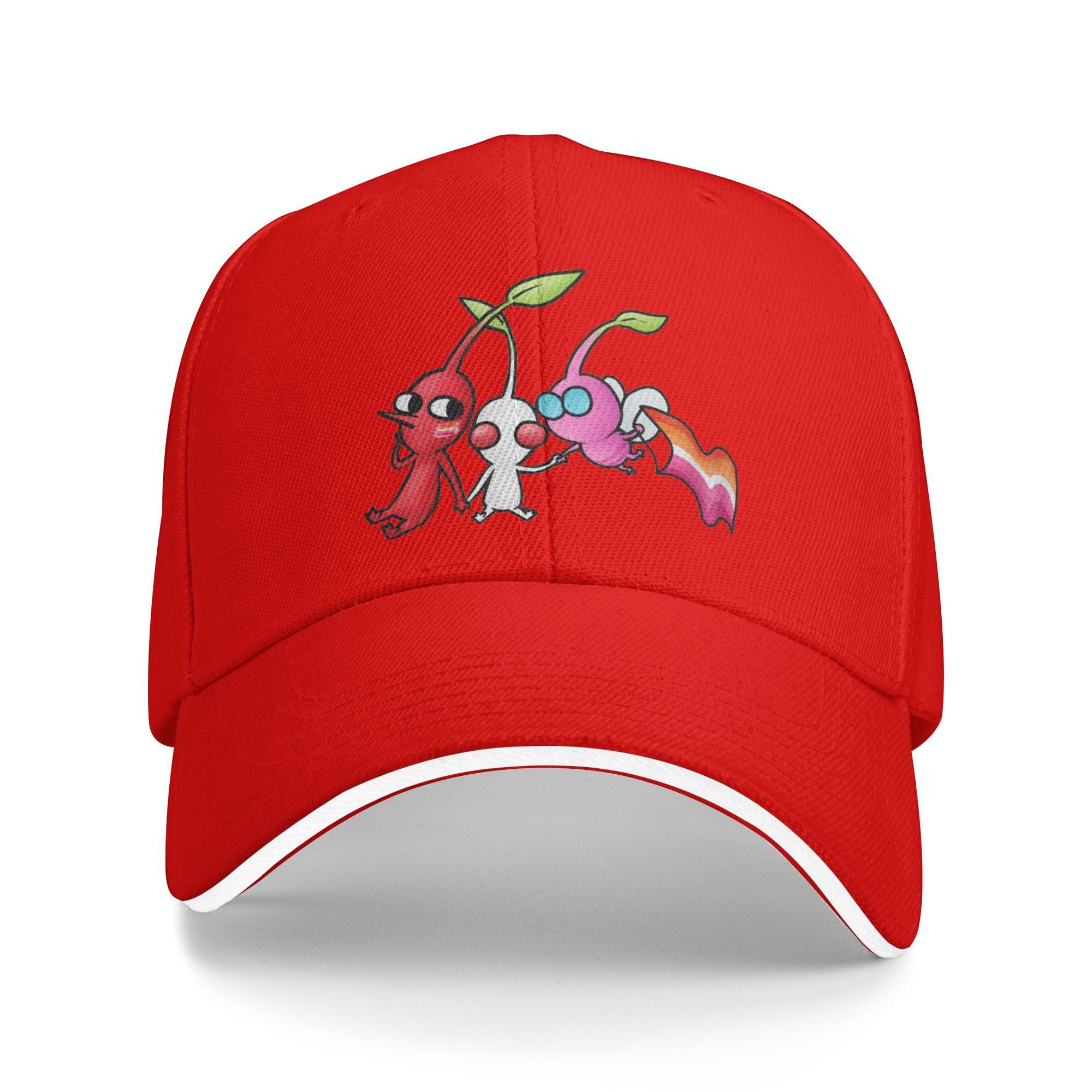 Women Unisex Cartoon Cute Pikmin Outdoor Hat Video Game Sun Baseball Caps Casual Baseball Cap Sports Hats One Size