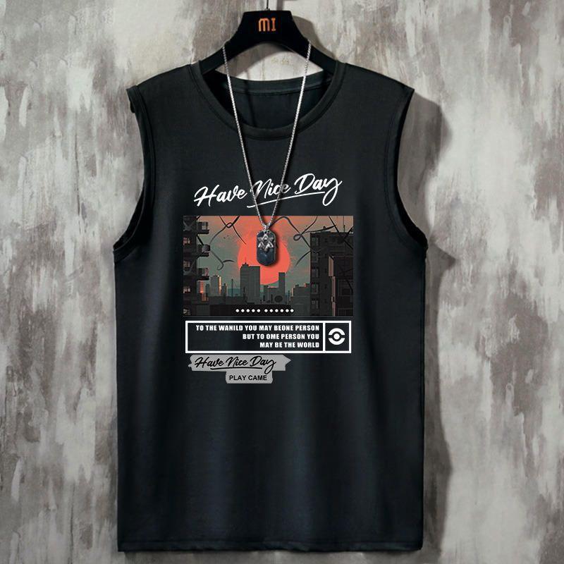 

2024 Повседневный баскетбольный жилет без рукавов, быстросохнущий, American Trend, круглый вырез 4XL