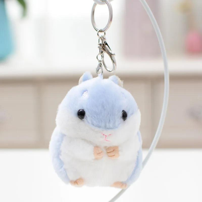 Plyšové přívěsky na klíče Zvířátka Dětské hračky Klíčenka Vyplněná 10 cm Hamster Kawaii panenky Děti Dítě Vánoční dárky Přívěsek na tašku