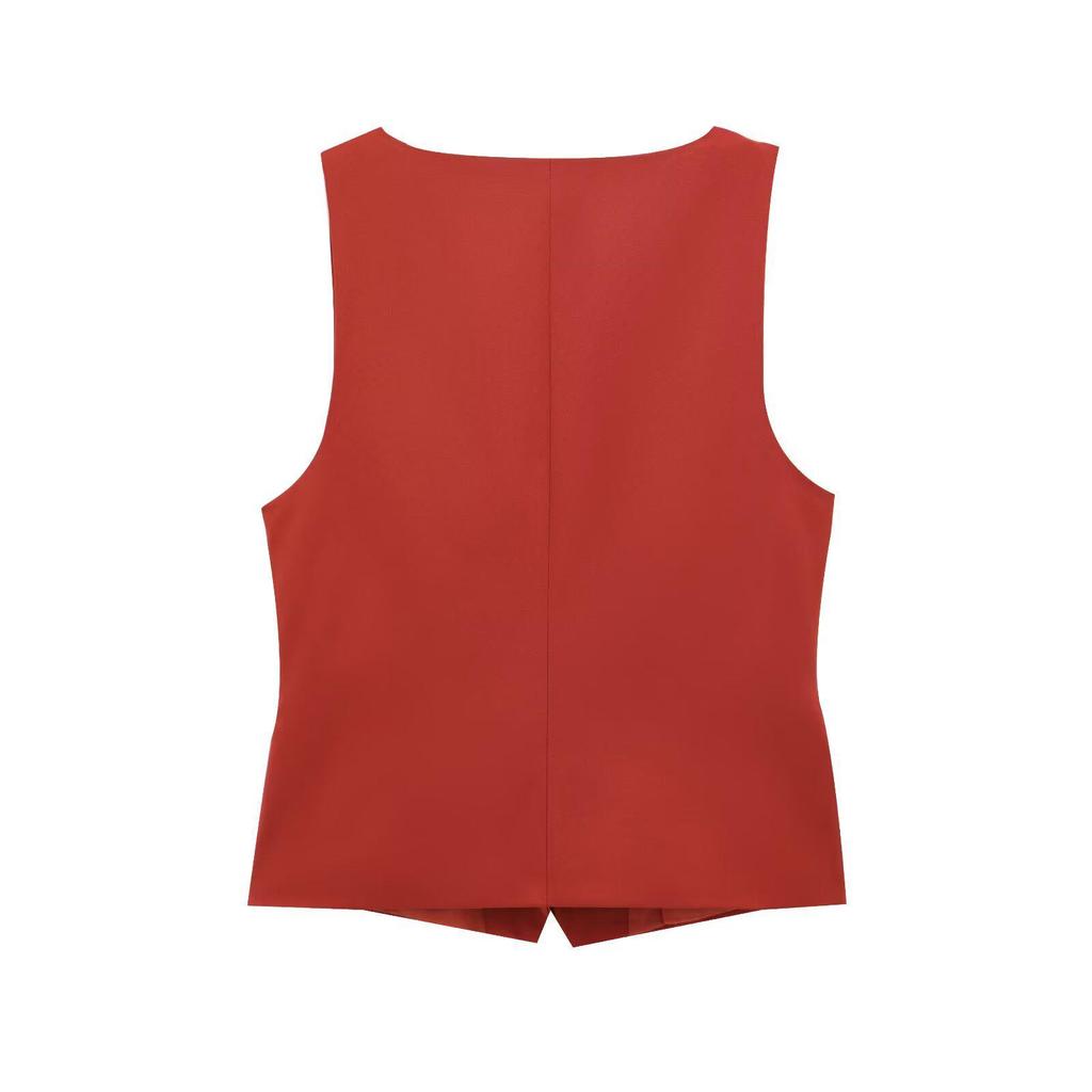 2025 Spring Women's European & American Style Square Neck Button-Down Top