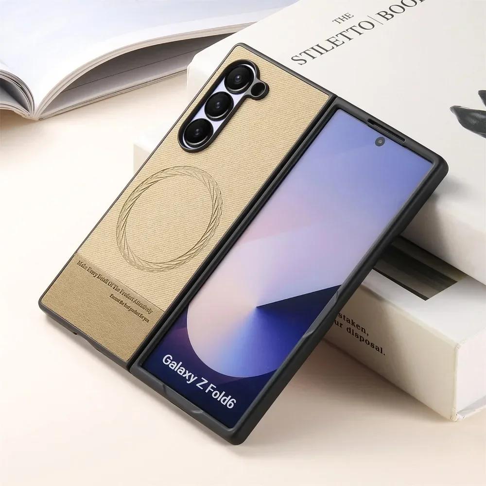 Magnetic Phone Case Hone Case for Samsung Galaxy Z Fold 7 6 5 4 3 Fold6 Fold5 Fold4 Fold7 5G Hard Shell Durable Protective Cover