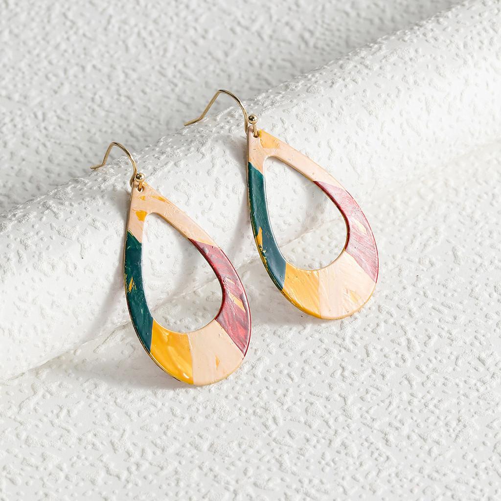 Elegant Alloy Teardrop Hollow Earrings For Women Perfect Fashion Statement