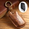 FOR MG Roewe Key Case Top Grain Leather Handstitched Full Cover Scratch Resistant W/ Key Ring Fits MG4 MG5 MG ZS EV HS RX5