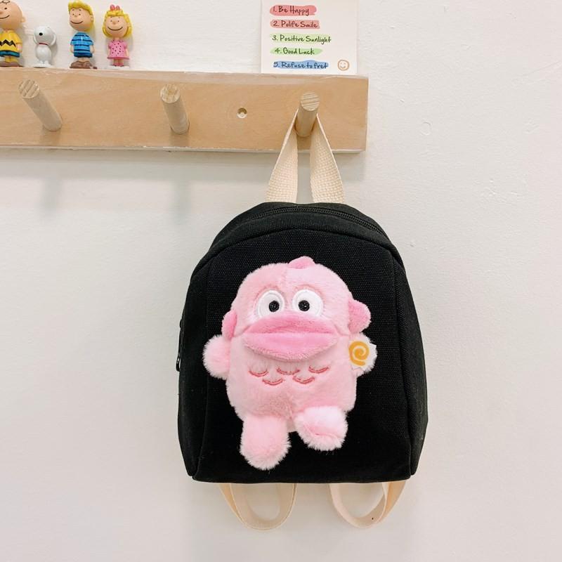 Adorable Cartoon Character Backpack For Kids Stylish Breathable Canvas Bag Preschool