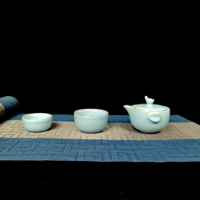 YUZUN Ru Kiln Celadon Express Travel Tea Set